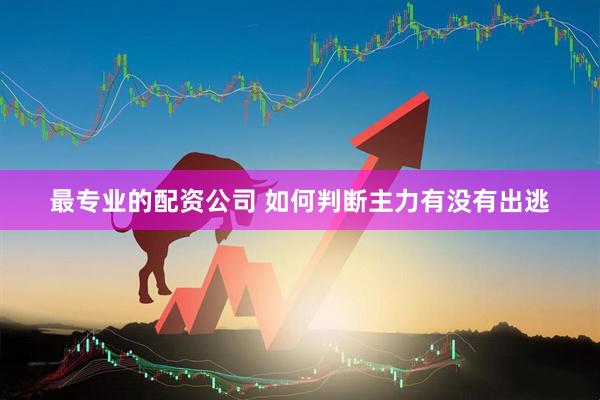 最专业的配资公司 如何判断主力有没有出逃